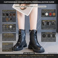 Bottines noires de luxe pour femmes - Élégantes en cuir PU, à lacets et fermeture éclair, confortables, décontractées, automne/hiver, talon plat, antidérapantes