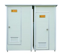Toilette mobile moderne en acier préfabriquée portable personnalisable avec salle de douche, toilette de luxe durable pour utilisation en parc