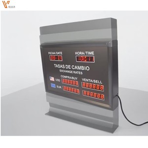 Panneau d'affichage LED adapté pour les banques, panneau numérique LED, panneau d'affichage des taux de change des devises, écran LED - Product Image 6