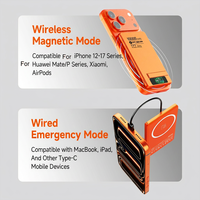 Batterie externe ultra-fine Pd20w avec logo personnalisé, mini batterie externe, chargeur portable, batterie externe magnétique sans fil 5000mah
