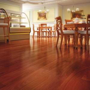 Pavimento in Legno di Mogano Santos Naturale Africano Impermeabile di Alta Qualità - Product Image 3