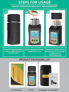 เครื่องวัดความชื้นเมล็ดพืชแบบพกพา GOYOJO สำหรับ 25 ชนิดของธัญพืช ข้าวสาลี ข้าวโพด กาแฟ ความแม่นยำสูง พร้อมระบบชดเชยอุณหภูมิและบันทึกข้อมูล - Product Image 6