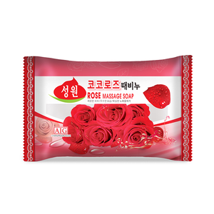 Top Quality Korean Brand Gentle Rose Floral Massage <b>Soap</b> Bar For Radiance Exfoliation And A Luxurious Feel - Product Image 1