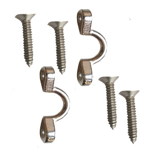 Clips para cables metálicos de 10 mm, acabado liso métrico, para uso industrial general, con tornillos autorroscantes, juego de 2 - Product Image 5