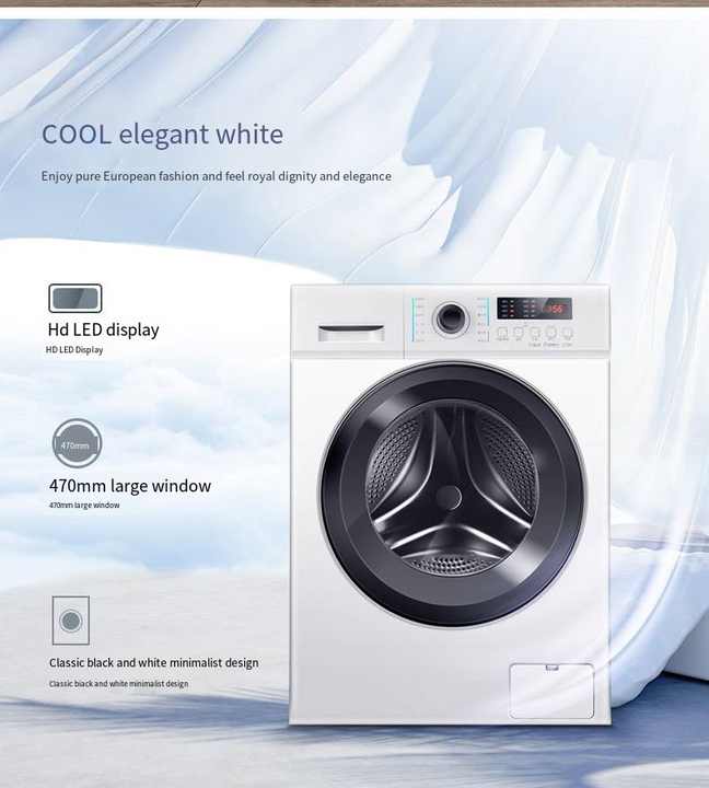 Stainless steel automatic household convertible washing machine, large capacity, wave drum, features, suitable for apartment rooms, electric wholesale.
