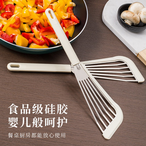 ไม้พายซิลิโคนขอบสแตนเลส ทนความร้อน ไม่ติดกระทะ สำหรับใช้ในครัวเรือน - Product Image 2