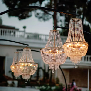 Lámpara de Araña de Cristal con Cuentas Estilo Imperio LANJO, Lámpara de Araña de Cristal Creativa para Decoración de Bodas, Eventos y Fiestas - Product Image 2