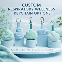 Jouet en peluche personnalisé OEM ODM, animal en peluche, porte-clés, mascotte, poupée respiratoire pour la promotion de campagnes de bien-être respiratoire