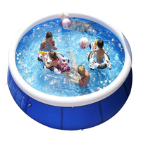 Aufblasbarer Outdoor-Swimmingpool für Erwachsene und Kinder, Runder und Verstärkter PVC-Swimmingpool zum Spielen im Wasser