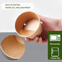 Bols à soupe en papier pour aliments chauds/froids Saladier kraft jetable
