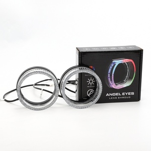 Anillos de Halo LED RGBW de 3 Pulgadas y 12V en Forma de O, Multicolor, para Decorar Faros Delanteros con Cubierta para Lentes de Proyector - Product Image 4