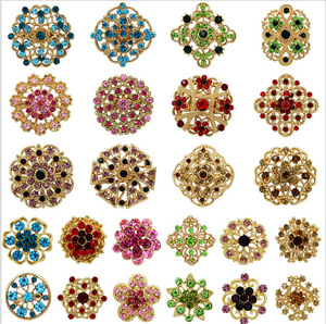 Muslim Fashion Card-Packaged Alloy Rhinestone Gold Plated Brooches Small Pin Corsages Engagement <b>Accessories</b> <b>Weddings</b> Parties - Product Image 4