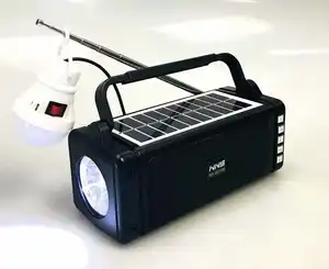 Rádio solar inteligente sem fio, rádio solar portátil de emergência com luz externa