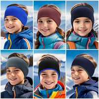 Bandeau chaud élastique pour cyclisme ski pour enfants avec bandeau d'oreille bandeau d'escalade en montagne d'hiver en polaire Sports de plein air