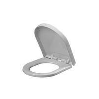 Siège de bidet de toilette de salle de bain à fermeture lente antibactérien de couleur unie européenne chaude