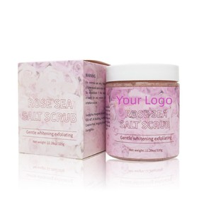 Exfoliante corporal hidratante de sal marina, producto de <span class=keywords><strong>Amazon</strong></span>, limpieza de rosas, OEM - Product Image 1