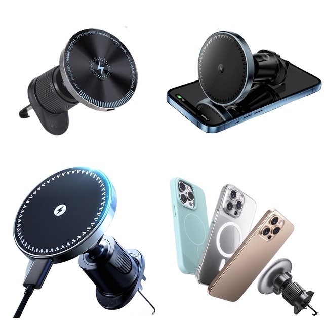 2026 Electronic Accessories Magnetic Wireless Car Charger Air Vent Car Mount Phone Holder Consumer Chargers Adapters