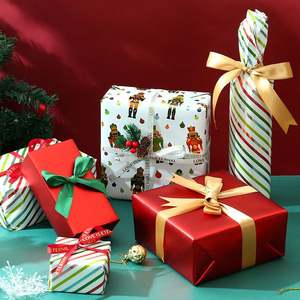 Wholesale 80g Christmas Metallic <b>Paper</b> <b>Tissue</b> 43*300cm Gift Luxury Custom Packaging <b>Wrapping</b> <b>Paper</b> Roll - Product Image 2