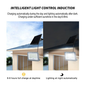 Kcd bán buôn vườn năng lượng mặt trời PIR cảm biến chuyển động đèn pha ngoài trời 50W 100W 200W 300W 400W 500W 600W LED năng lượng mặt trời lũ ánh sáng - Product Image 2