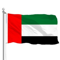 Drapeau national extérieur en polyester imprimé sur mesure 90x150cm, Drapeau des Émirats arabes unis, Drapeau des Émirats arabes unis, Bannière émiratie de Dubaï, Vente en gros