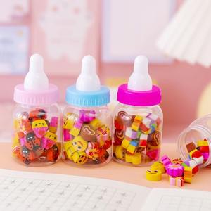 Regalos creativos Papelerí<span class=keywords><strong>a</strong></span> Útiles escolares Estudiantes de escuela primaria Premios de aprendizaje Botella de dibujos animados que forma Mini borrador T - Product Image 4