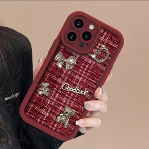 Custodia graziosa morbida e soffice con paraurti sottile retrò Chic in pelliccia in tessuto cellulare lavabile custodia per telefono cellulare per <span class=keywords><strong>iphone</strong></span> 14 1516 plus - Product Image 1