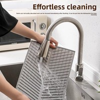 Tapis de drainage carré en silicone pour éviers de cuisine domestiques, épaissi, anti-brûlure, isolant thermique, antidérapant, design moderne