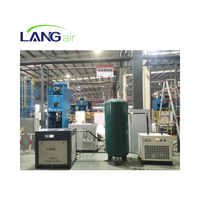 Compresseur d'air à vis de conversion de fréquence à aimant permanent bipolaire silencieux Langair 110kw 150HP, haute efficacité et économie d'énergie
