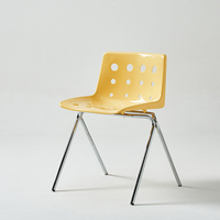 Chaise de jardin pliable et empilable en plastique Haosi pour une utilisation en extérieur, dans la chambre et à l'école
