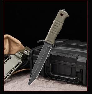 Cuchillo Bowie OEM de Acero Inoxidable con Mango de Plástico, Punta Recta, para Acampar al Aire Libre, Grosor de 3.9mm, para Corte - Product Image 4