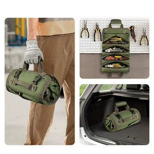 Bolsa de almacenamiento de herramientas, bolsa de accesorios de tela Oxford, bolsa de herramientas enrollable de lona para electricista, bolsa de accesorios - Product Image 3