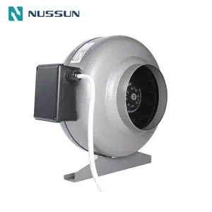 NUSSUN 4 6 8 10 12 Inch 120V 220V Metal Shell In Line Duct Circular Fan Inline Duct Booster Fan