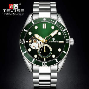 Reloj de Pulsera Mecánico Automático TEVISE 795A para Hombre, Correa de Cuero y Acero, Elegante Reloj de Negocios, Reloj Casual de Moda, Venta al Por Mayor - Product Image 3