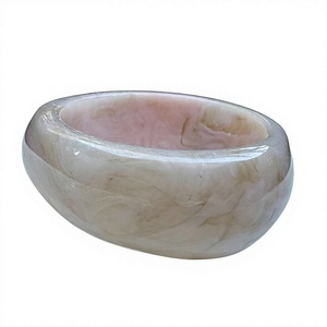 Bracelets en résine artistiques faits à la main, forme ronde, bijoux de mode modelés à la main, vente en gros - Product Image 4