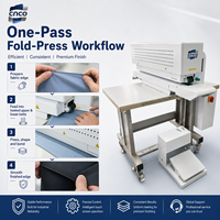 Machine de formage et de pliage pneumatique CNCO CN-715A 4500W pour bords de tissu sans couture, pliage en une seule passe, presse à chaud