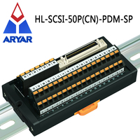 Servo SCSI50 SCSI 50 Feder klemmen Breakout Board DIN-Schienen montage 50-poliges 0,05 "Mini D-Band/MDR-Buchsen schnitts telle modul