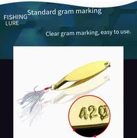 Umpan Pancing Aotuo Bionic Treble Hook Long Cast Angled Cut Spoon Lure untuk Memancing Ikan Bass Air Tawar (Laris Terjual)