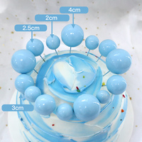Künstliche Kugeln Tortendekoration Bunte Schaumstoff-Dekorationsbälle Kuchendeko-Zubehör für Hochzeit Geburtstag Party Kuchen Dessert