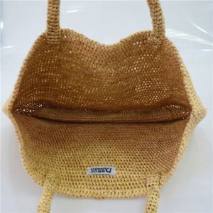 Sac fourre-tout d'été de luxe en paille et raphia au crochet pour femme, sac à main décontracté brodé, portable et ouvert pour les vacances à la plage et les sorties décontractées - Product Image 5