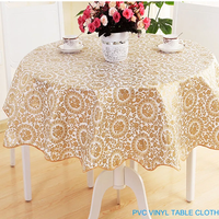 Rouleaux de couverture de table imperméable PVC PET nappe en plastique imprimée personnalisée de luxe