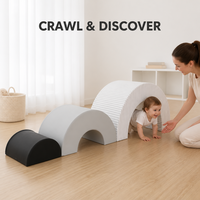 Ensemble tunnel et pont d'escalade en mousse souple pour enfants, idéal pour les jeux intérieurs, l'éveil et la gym, vente en gros OEM