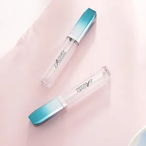 Alovey kosmetikbehälter fabrik neues design blau metallisch lipgloss röhre farbverlauf mit einzigartiger kappe