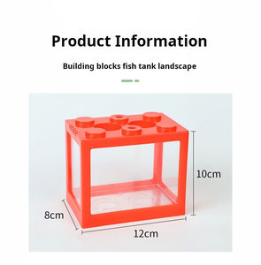 Mini Transparant Acryl Aquaria Kleine Desktop Plastic Bettas Box Ruimtebesparende Bouwstenen Voor Goudvissen Voor Buiten Leven - Product Image 2