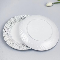Assiettes de service en mélamine en vrac de qualité alimentaire incassables ensembles d'assiettes en mélamine vaisselle ustensiles de cuisine assiette en plastique 10 pouces