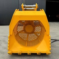 Godet de lavage et de criblage de sable pour canaux fluviaux, séparation sable et pierres, cage de criblage à tambour, godet de criblage hydraulique