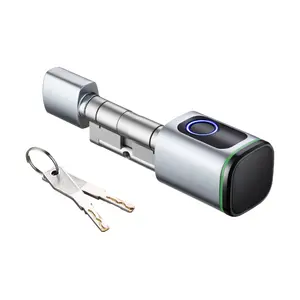 Biometric Fingerprint Tuya Ttlock App Cerraduras Para Puertas Control Digital Smart Door Lock Cylinder