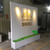 Mur d'eau cascade en acrylique noir avec éclairage, personnalisé en usine, pour la décoration moderne des hôtels, restaurants et jardins