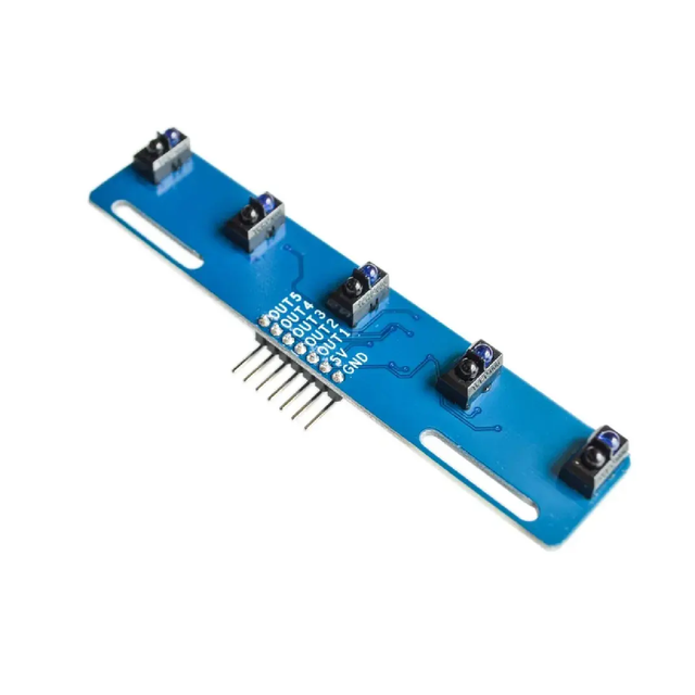 TCRT5000L 5-Channel Infrared Line Tracking Sensor Module: Multi-Channel IR Reflective Sensor
