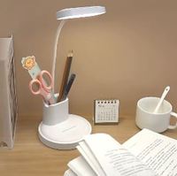 Support de stylo électrique, lampe de lecture avec tuyau tactile, chargeur USB, trois engrenages, lumière à intensité réglable, pour le bureau
