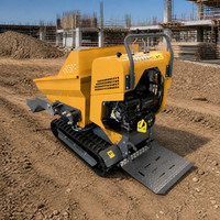 Mini-dumper YH-500 de 500 kg sur chenilles en caoutchouc pour le transport en verger, serre et cour